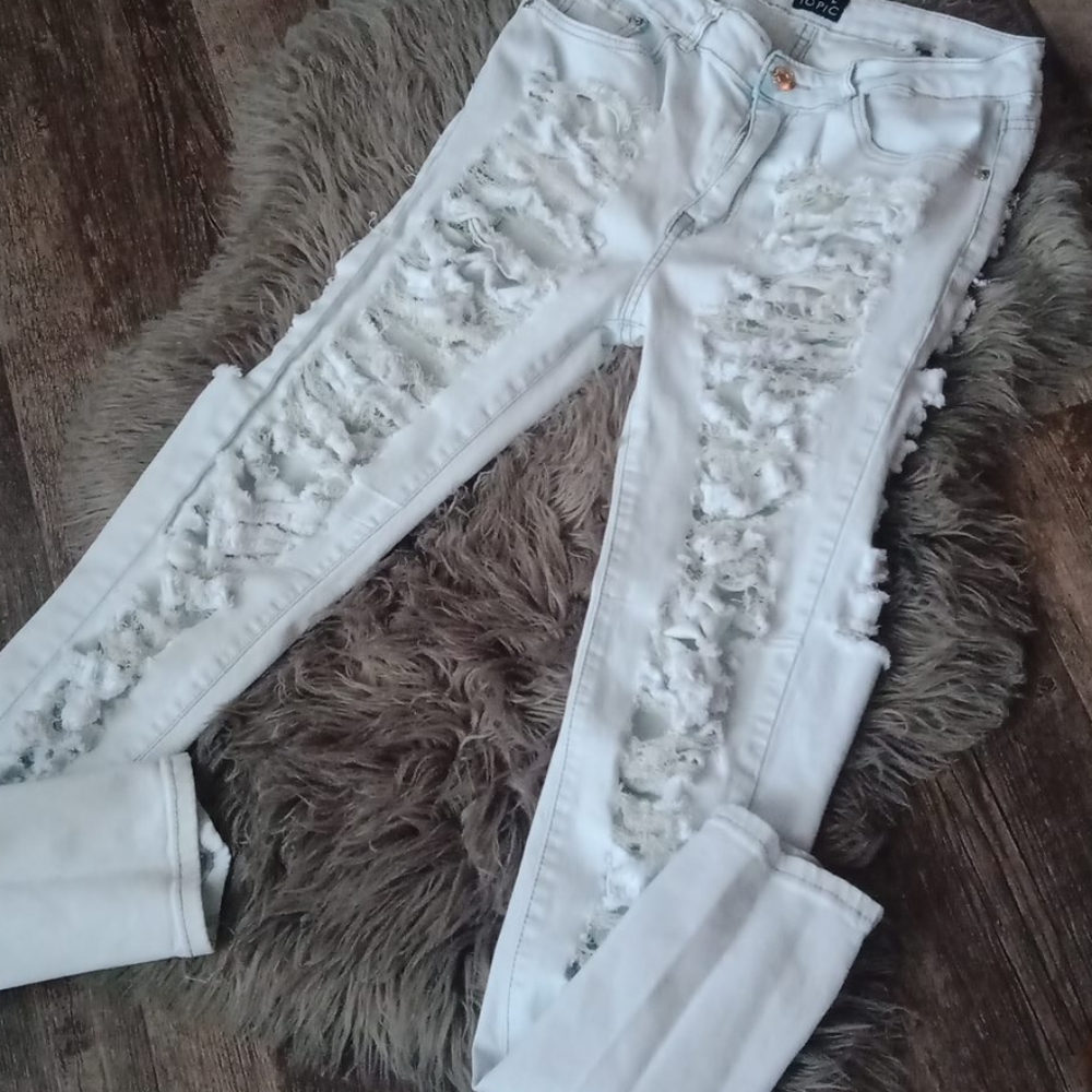 Distressed jeans